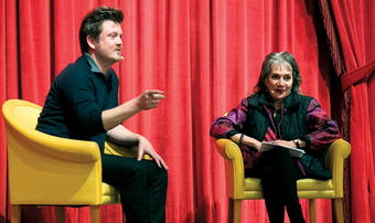 House of Cards creator Beau Willimon ‘99, SOA’03 in conversation with Professor Annette Insdorf.PHOTO: DAVID DINI SIPA’14